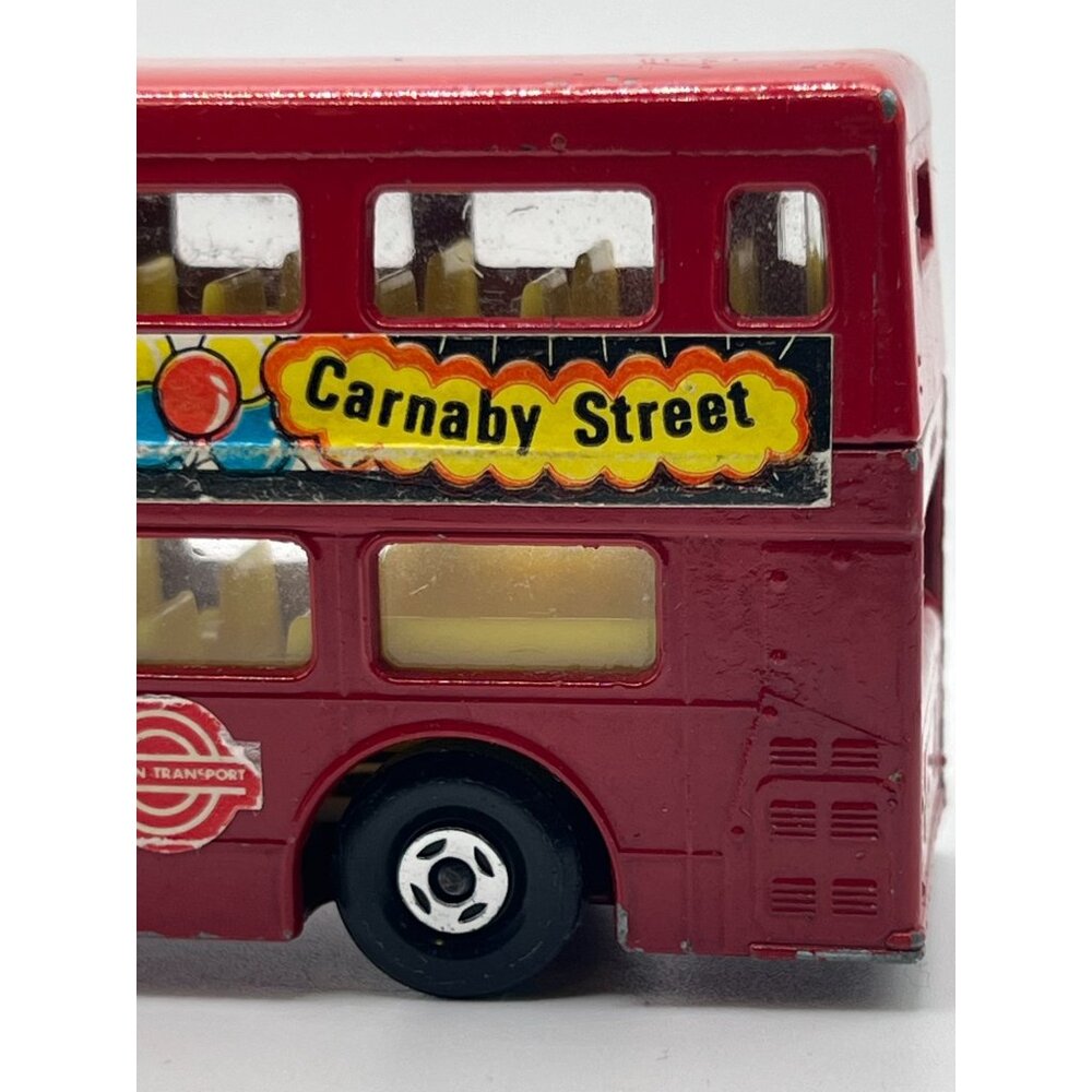 70s Matchbox Red Double Decker Bus Metal Toy Model The Londoner Swinging Carnaby - Picture 4 of 15